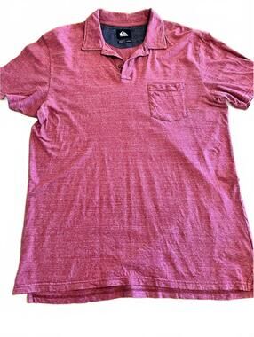 Quiksilver Men's Red Polo Shirt XL